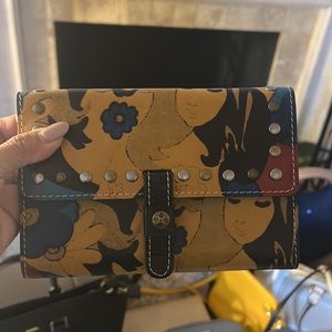 Artistic Women's Wallet with Studded Detail